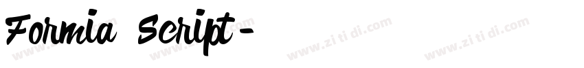 Formia Script字体转换